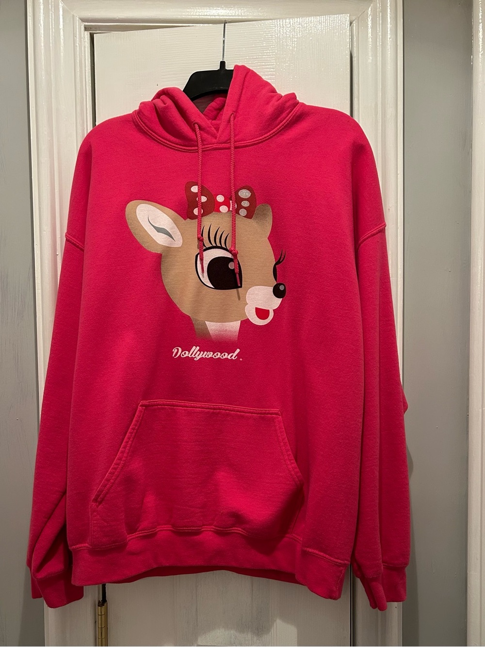 Gildan Hot Pink Clarice Dollywood Graphic Hoodie